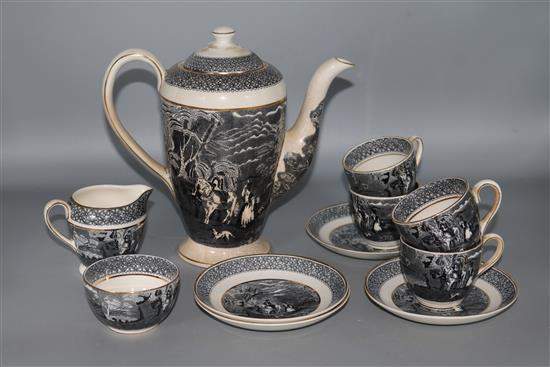 Rustic pattern coffee set